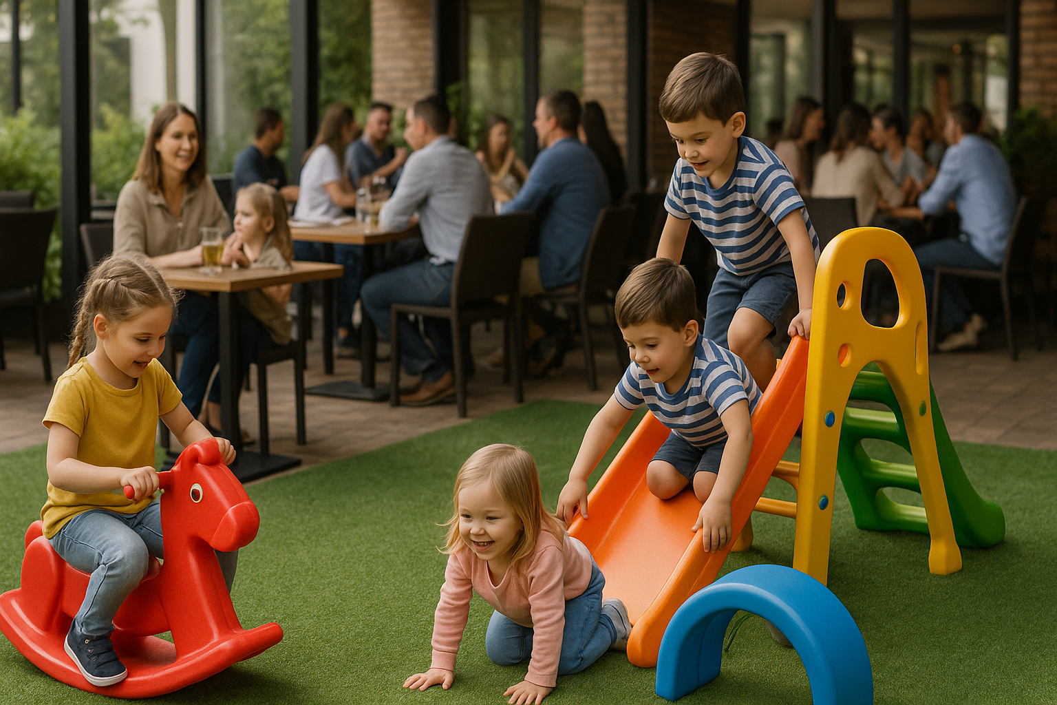 Grama Sintética em Áreas Infantis de Restaurantes 