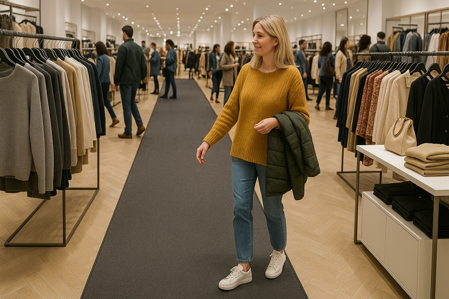 Passadeiras Soft em Lojas de Roupas de Alto Fluxo 