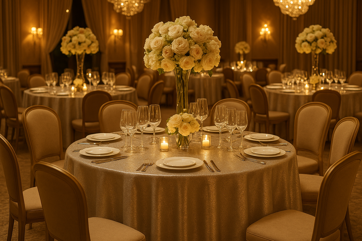 Toalhas Diamante em Eventos de Luxo: Sofisticação e Brilho para Ocasiões Inesquecíveis 