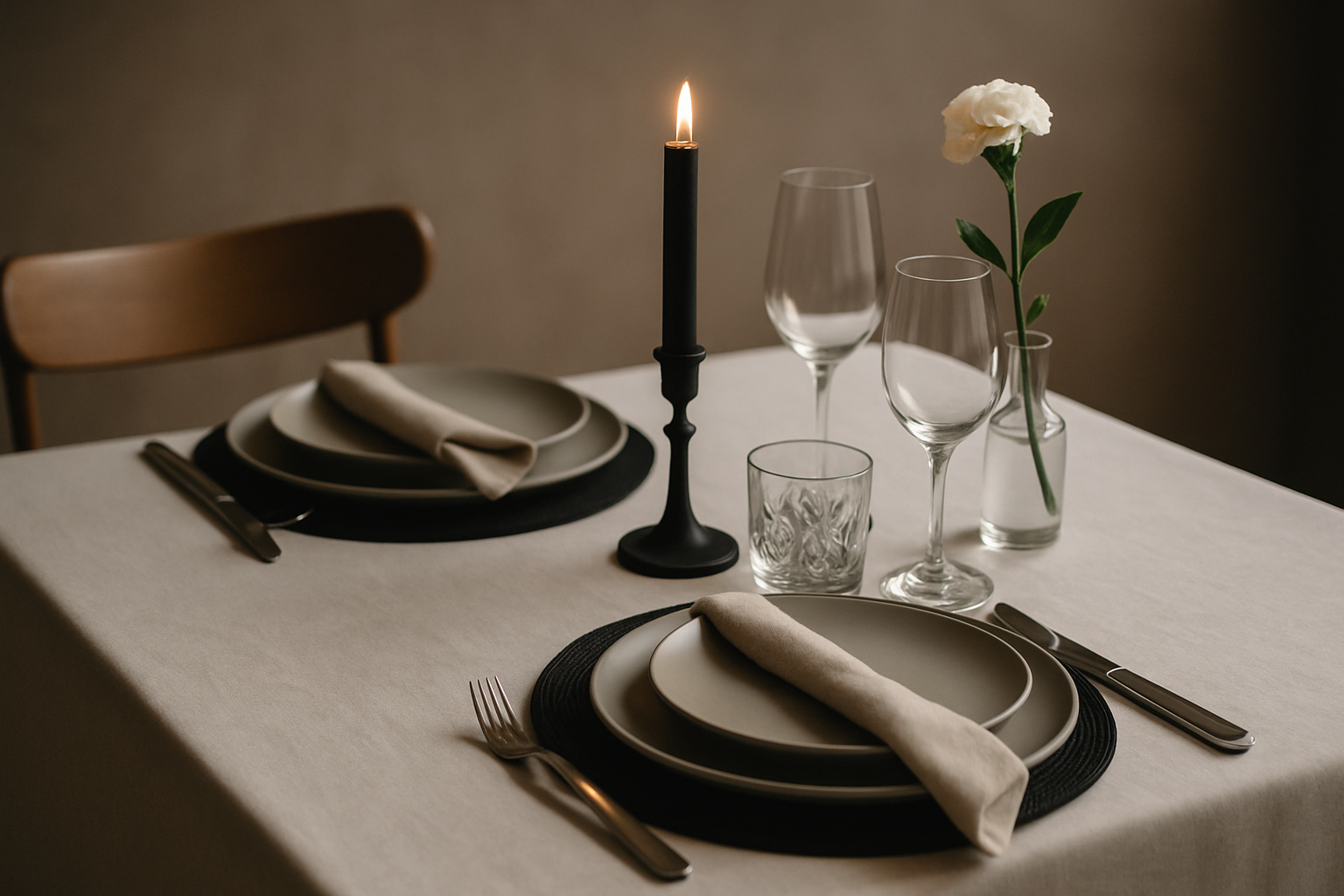 Minimalismo chic: monte mesas elegantes com poucas peças 