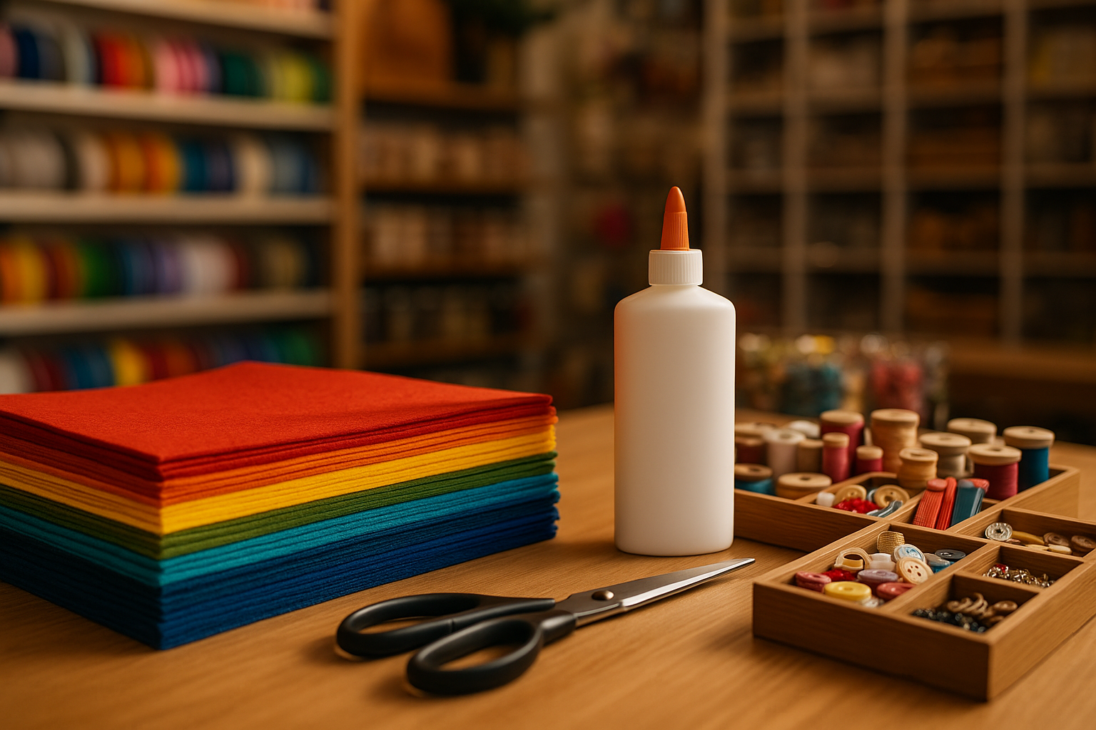 Como usar o feltro para girar todo o setor de artesanato da loja 