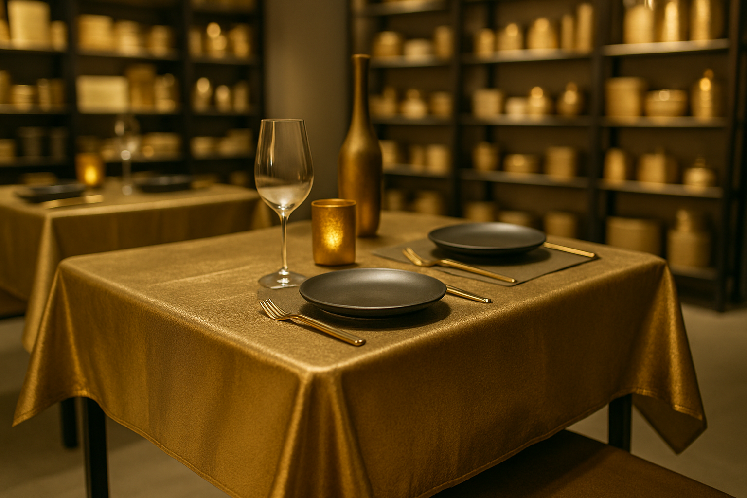 Decoração sensorial com acabamento metalizado 