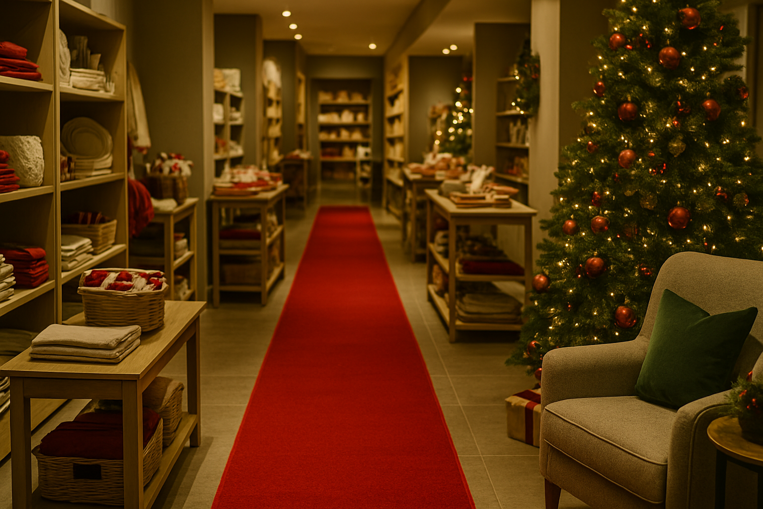 Passadeiras em corredores: conectando a loja ao clima de festas 