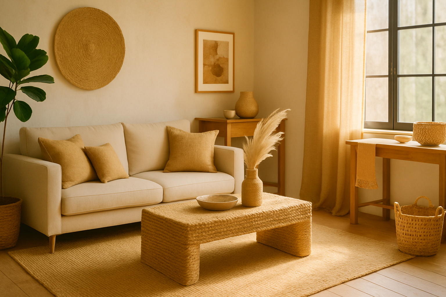 Juta na decoração rústica: um atrativo contemporâneo 