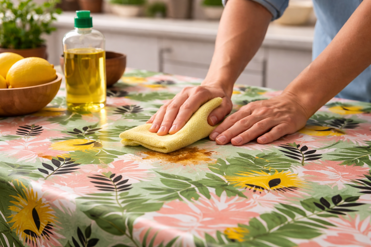 Como conservar toalha de mesa em PVC sem amarelar 