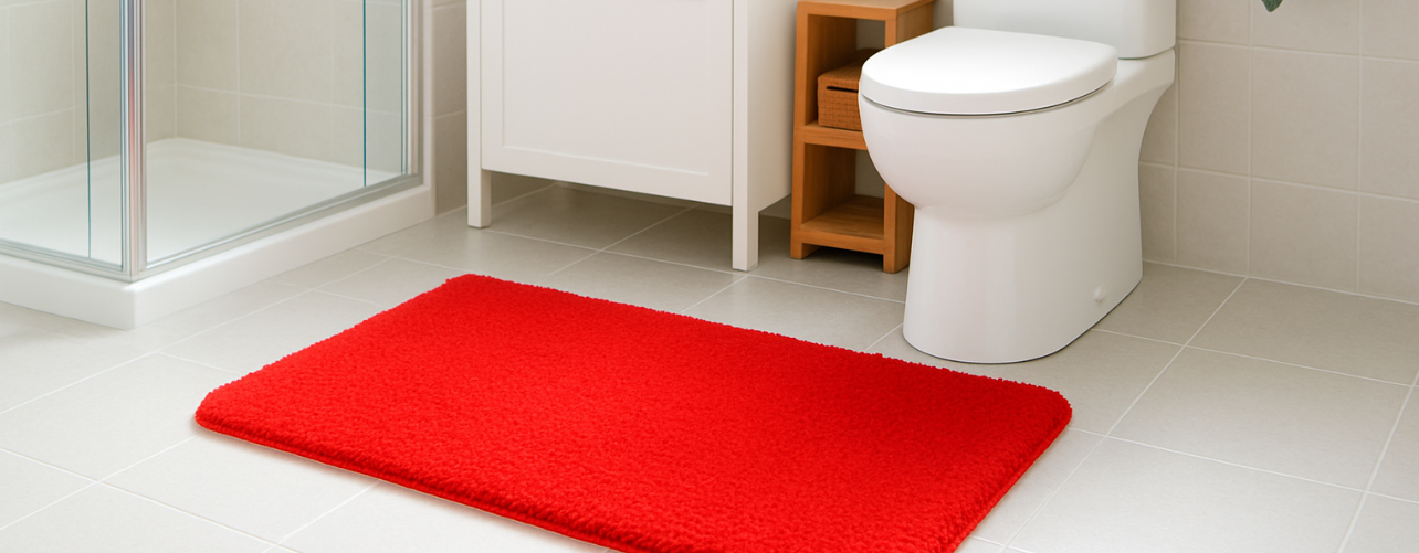 Tapetes de banheiro em ambientes frios 