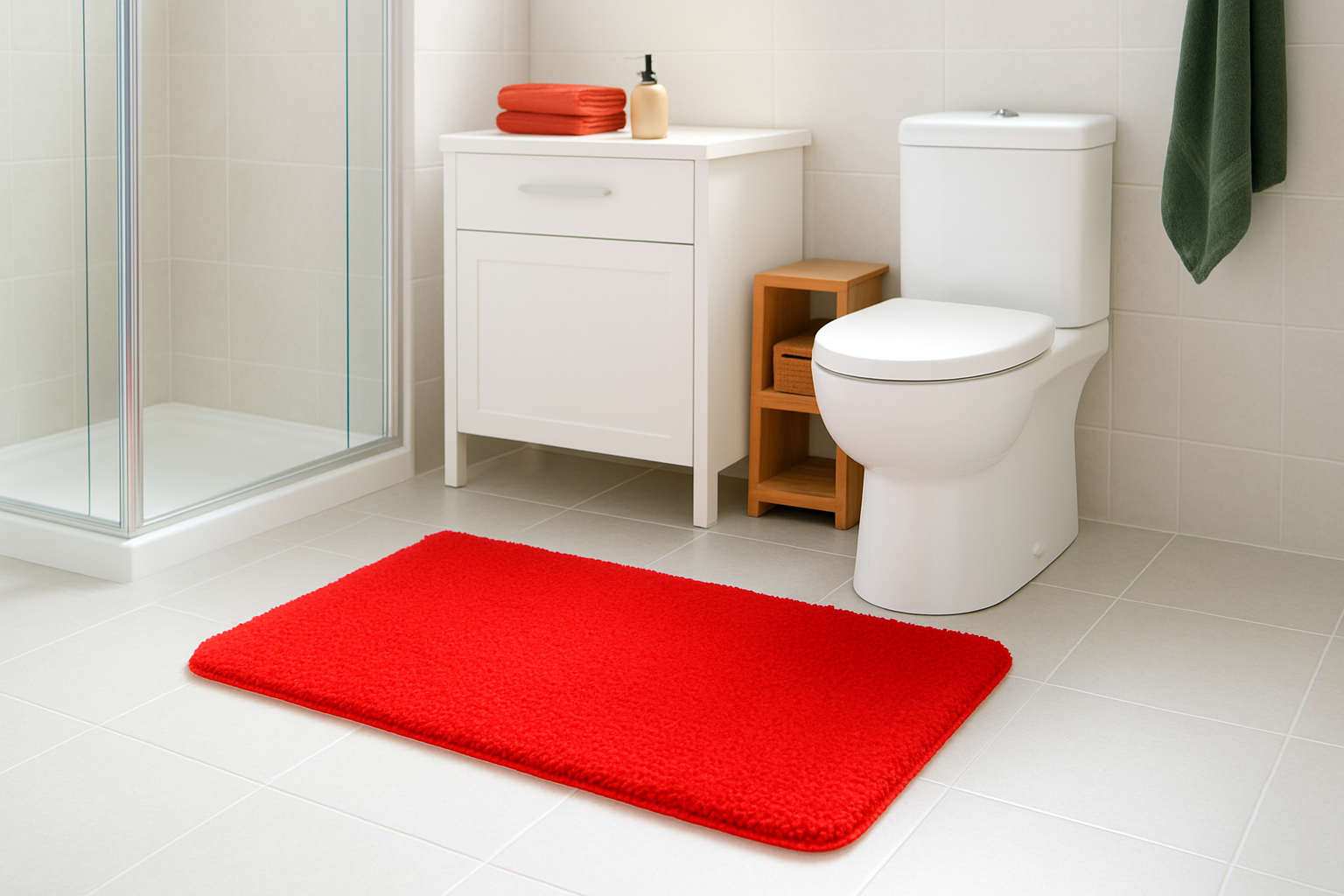 Tapetes de banheiro em ambientes frios 